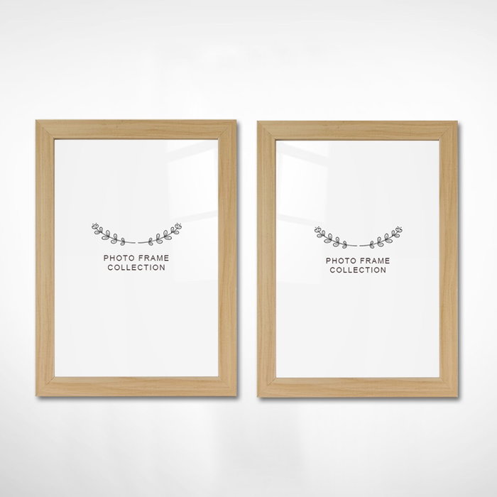 Aberto Design Set de 2 Marcos de Fotos 13 x 18 cm Natural